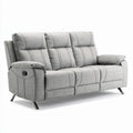 Reclining sofa in light gray fabric with modern design 200 x 90 x 85cm