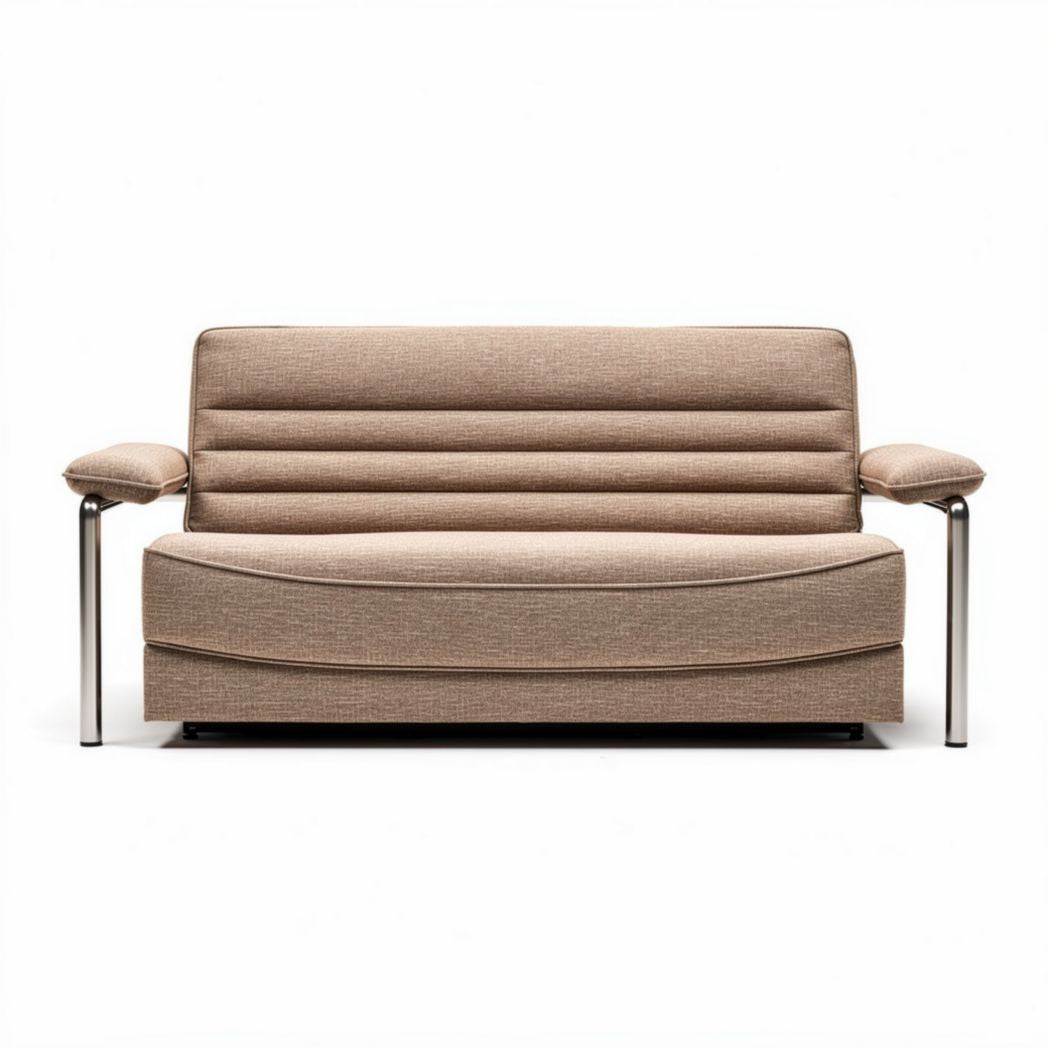 Fabric sofa with metal arms 180 x 85 x 75cm for living room use