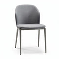 Gray fabric dining chair with metal legs for modern home decor 45 x 45 x 85cm